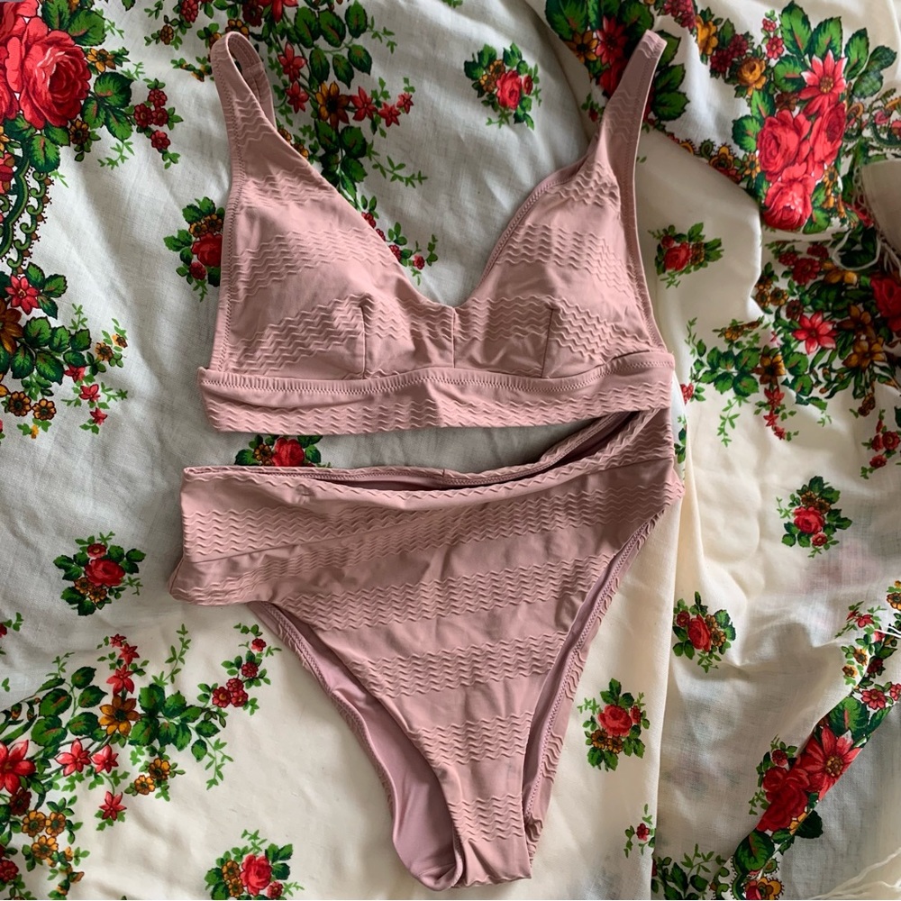Tan Textured Aerie Voop Bikini